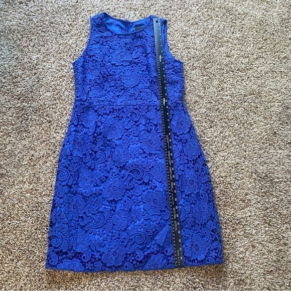 J. Crew Lace Sleeveless Floral Midi Dress Size 10 Cocktail Party Office - Picture 10 of 15